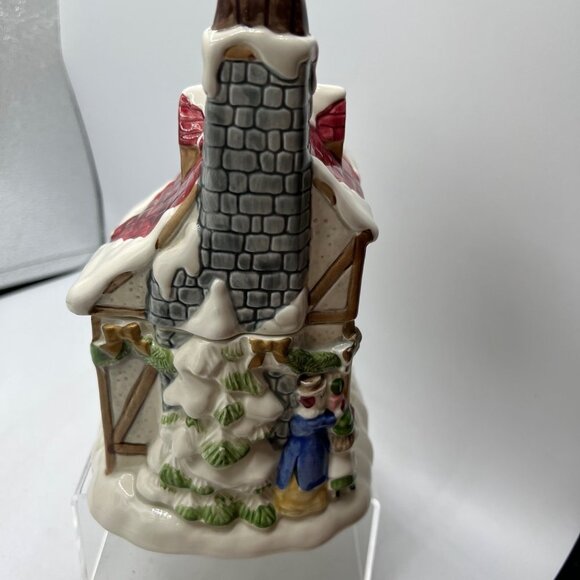 Fitz & Floyd a Dickens Christmas Candy Box & Lid FF Porcelain 1988 - Picture 5 of 11
